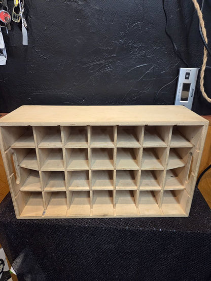 Wood Storage Crate 28 cubbies