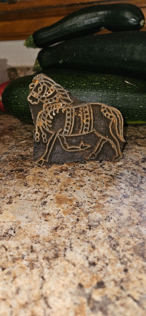 Wooden horse stamp
