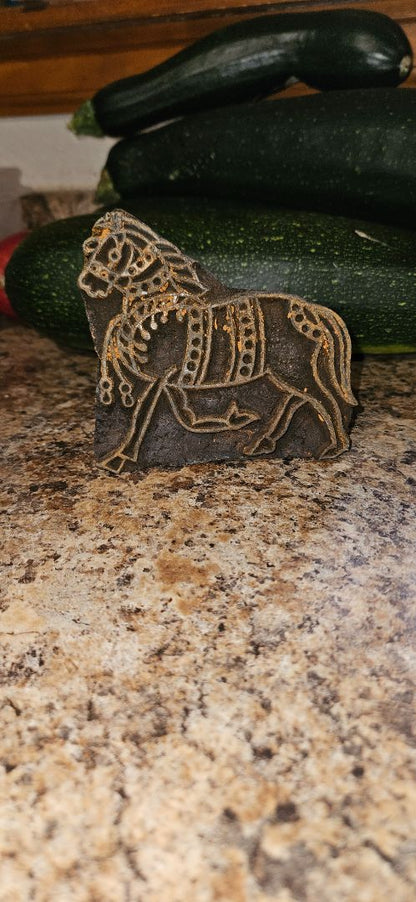 Wooden horse stamp
