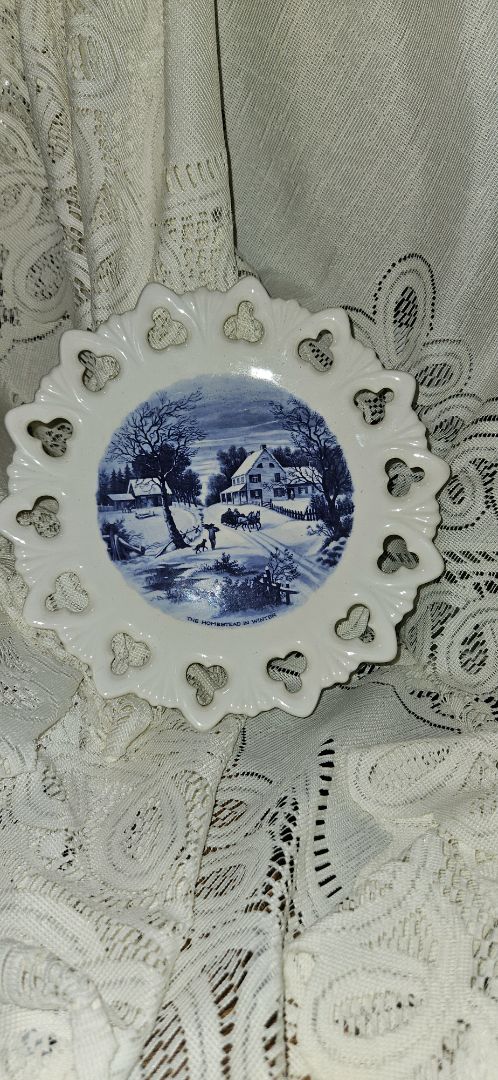 Currier and Ives Homestead in winter
