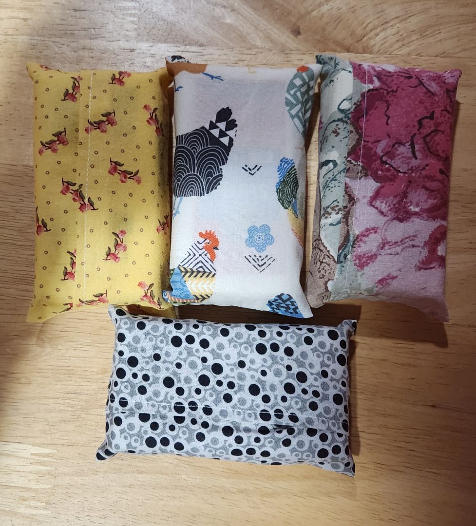 Handmade tissue pouches, 2"x4"
