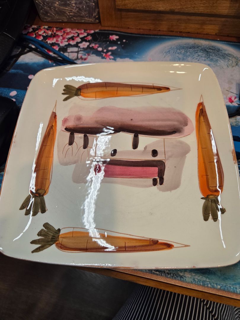 Marco and Cristina Hand Painted Square Plates