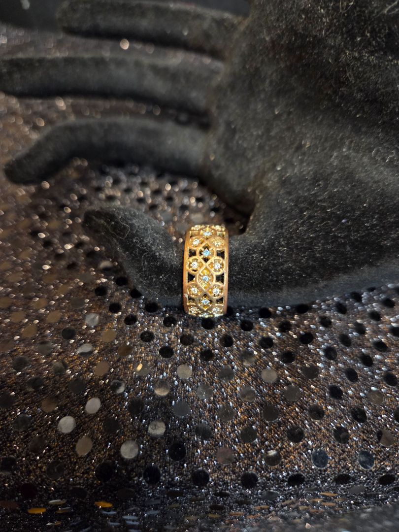 Grace Kelly Collection 18k GP Scandinavian Wedding ring size 6.5