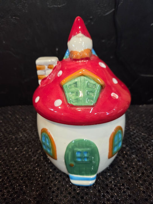 Gnome Mushroom Candy Jar