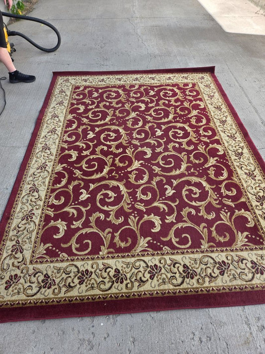 Tayse Sensation Red Rug 7'6 by 9'10 (used)
