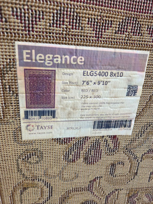 Tayse Sensation Red Rug 7'6 by 9'10 (used)