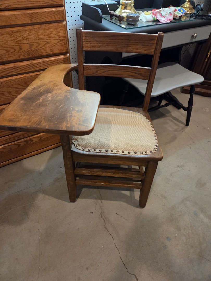 Vintage School Chair with Padded Seat