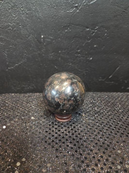 Llanite Sphere with stand 8 inch circumference