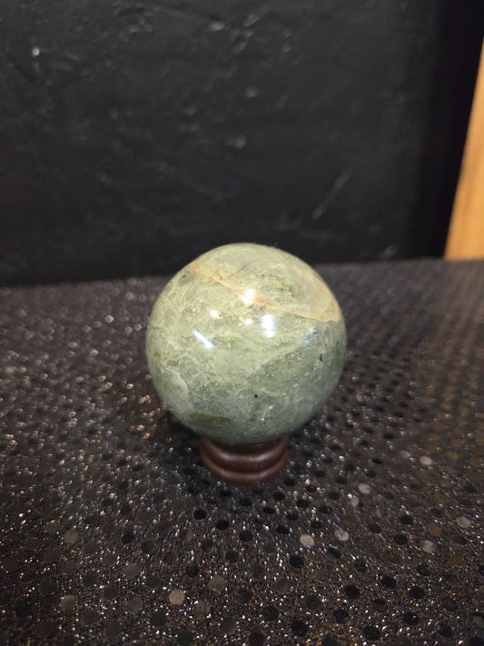 Green Quartz Sphere stand included 7"