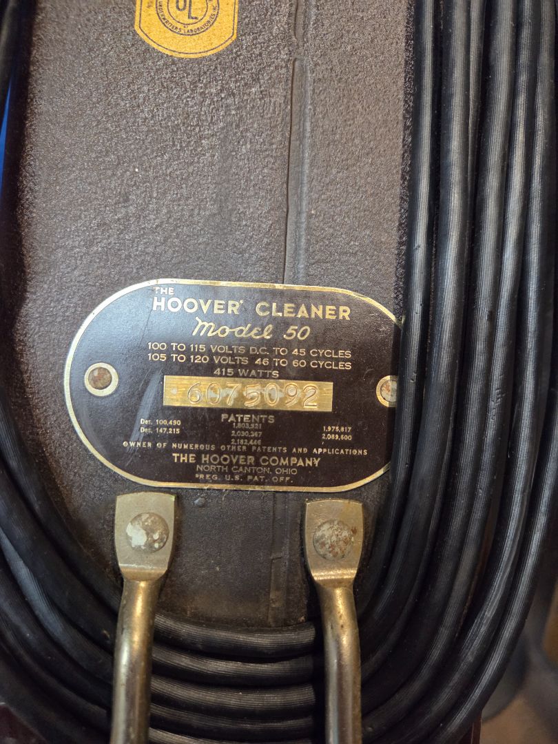 Vintage Hoover Canister Vacuum Cleaner MCM 1947 Model 50