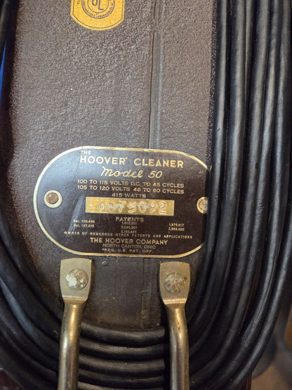 Vintage Hoover Canister Vacuum Cleaner MCM 1947 Model 50