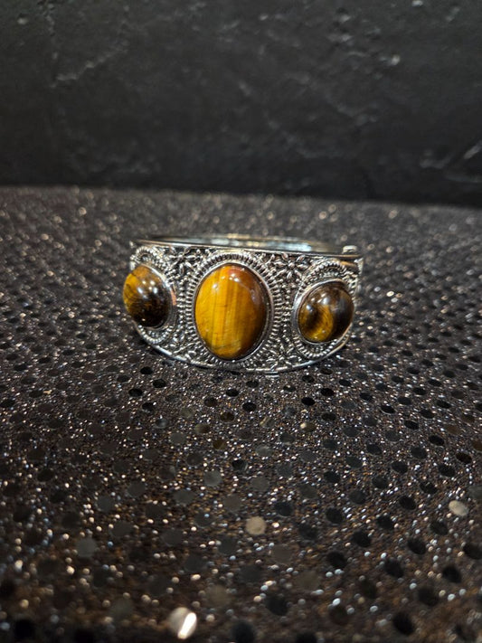 Tiger Eye 3 Stone Bracelet