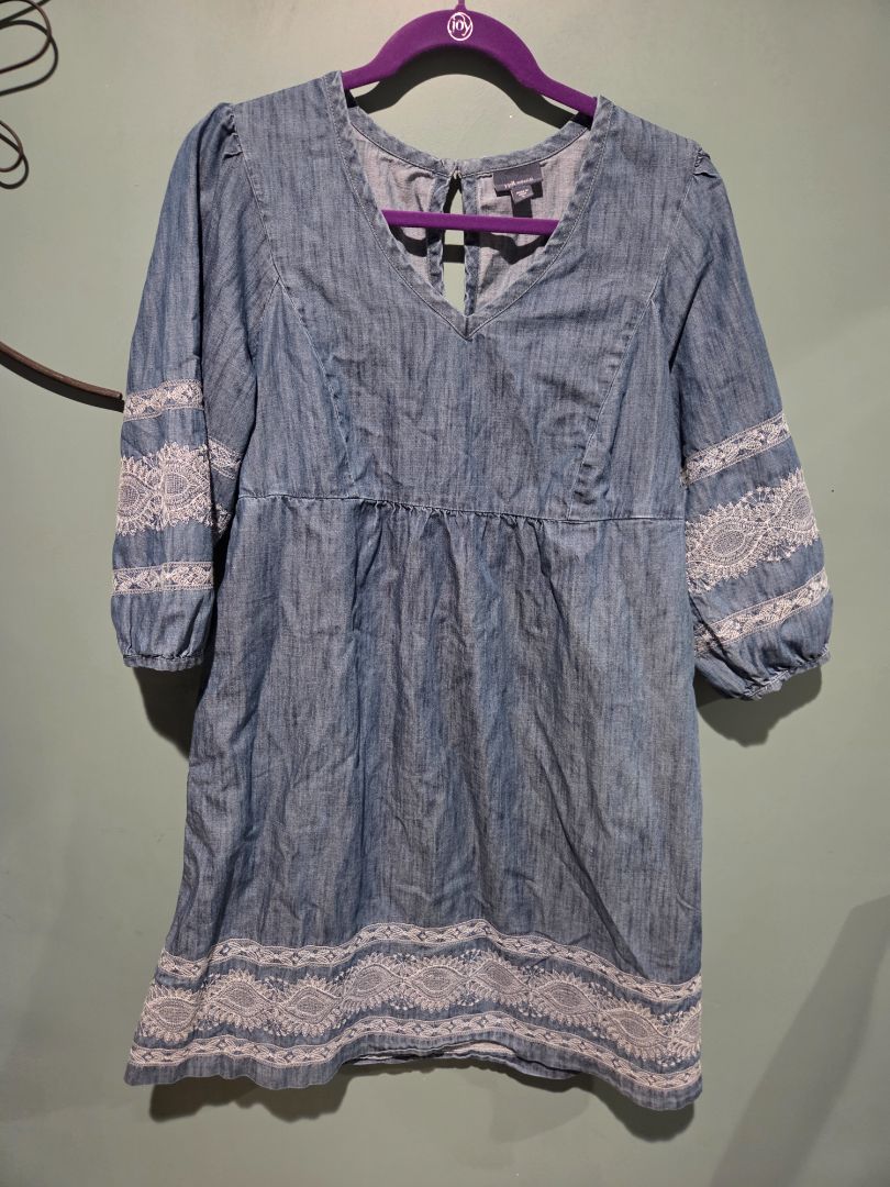 J Jill Denim Knee Length Dress (sz Small)