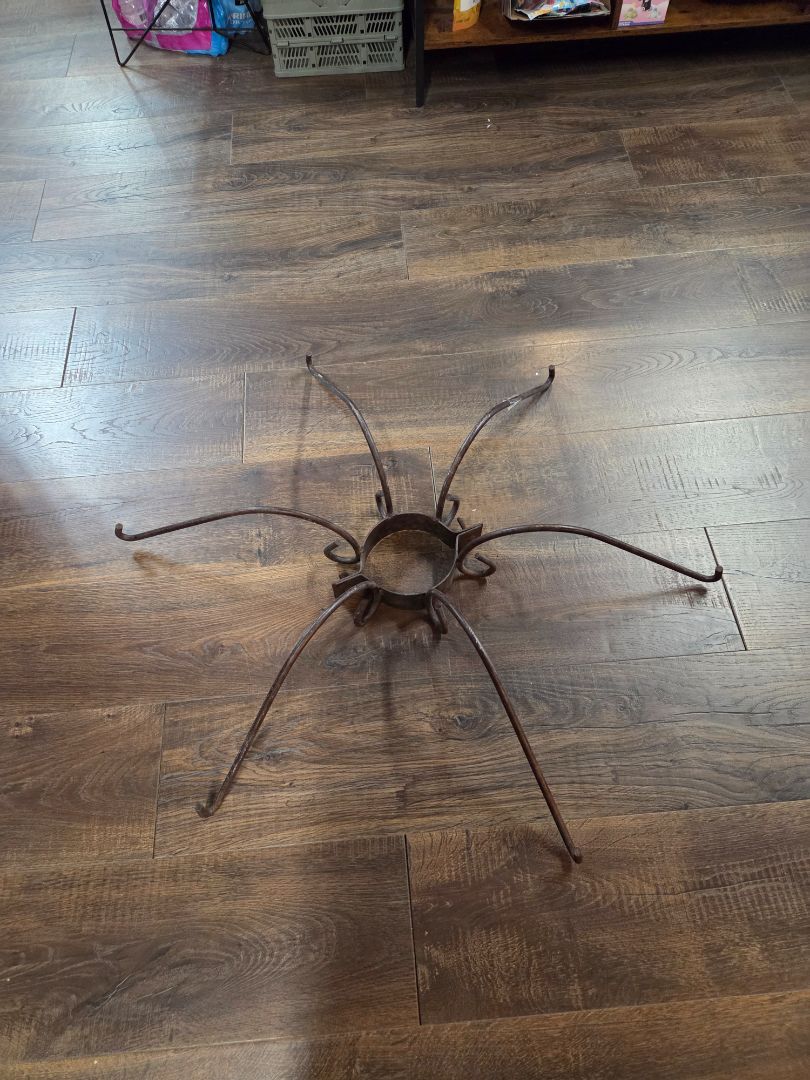 HAND-MADE Wrought Iron Hanging Plant Stand