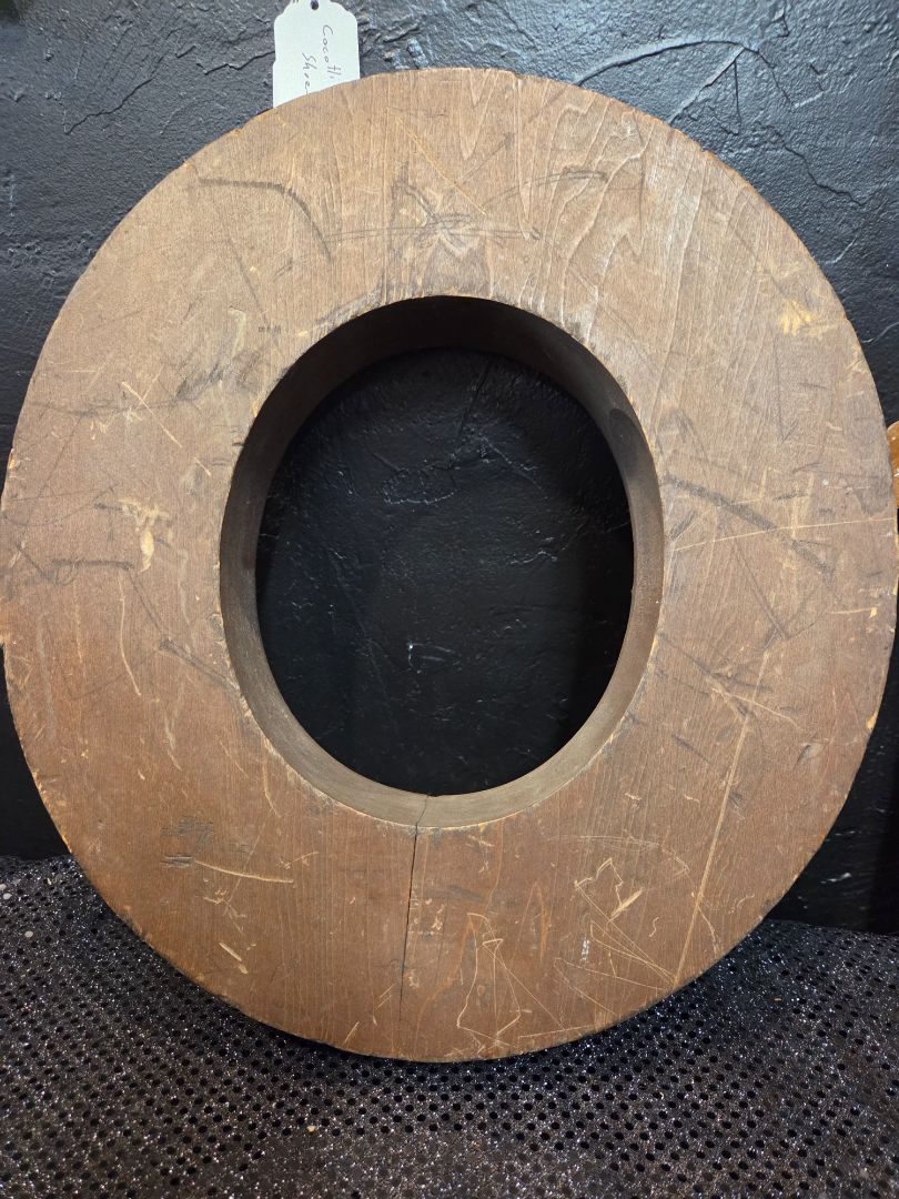 Antique Wooden Block Hat Brim Mold