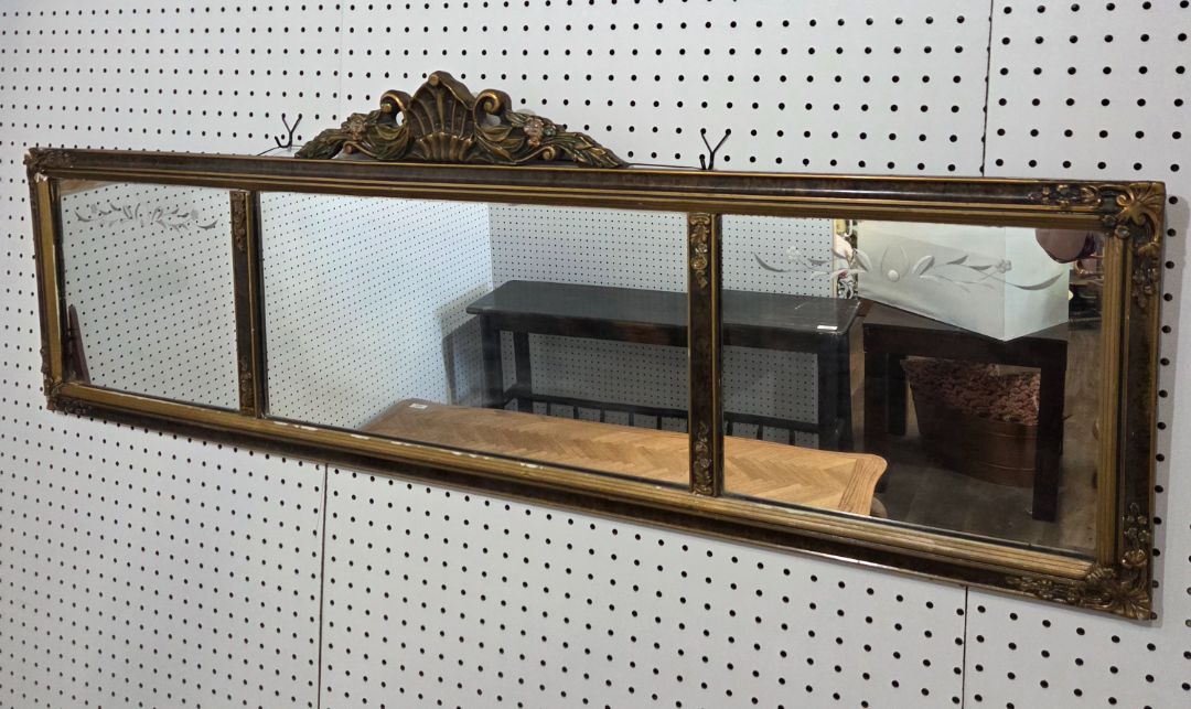 Vintage Giltwood Over the Mantel Mirror