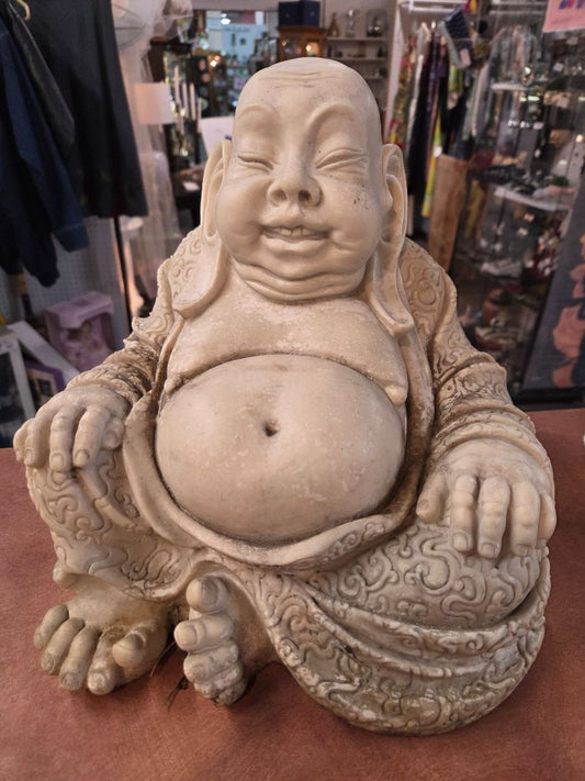 Heavy Resin Buddha Seated Happy