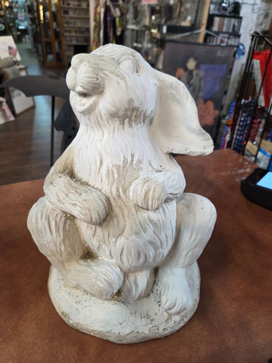 Smiling Bunny Resin Garden Art
