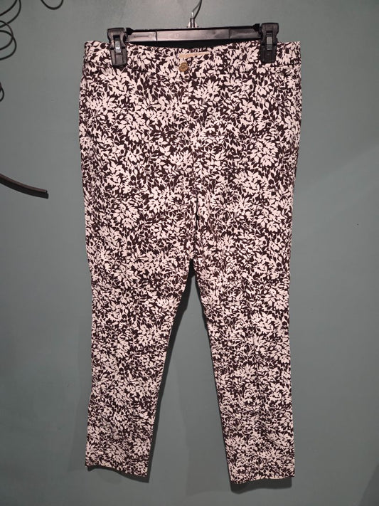 Michael Kors Brown and White Patterned Pants (sz 8)