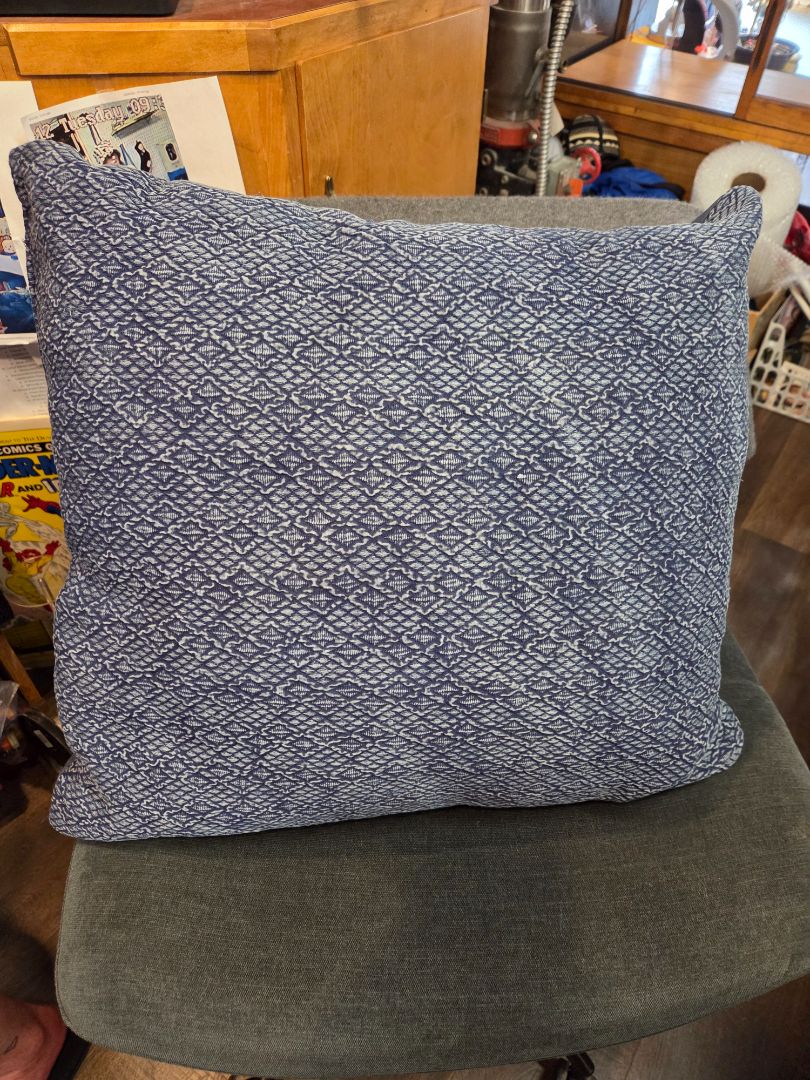 Large Blue Throw Pillow