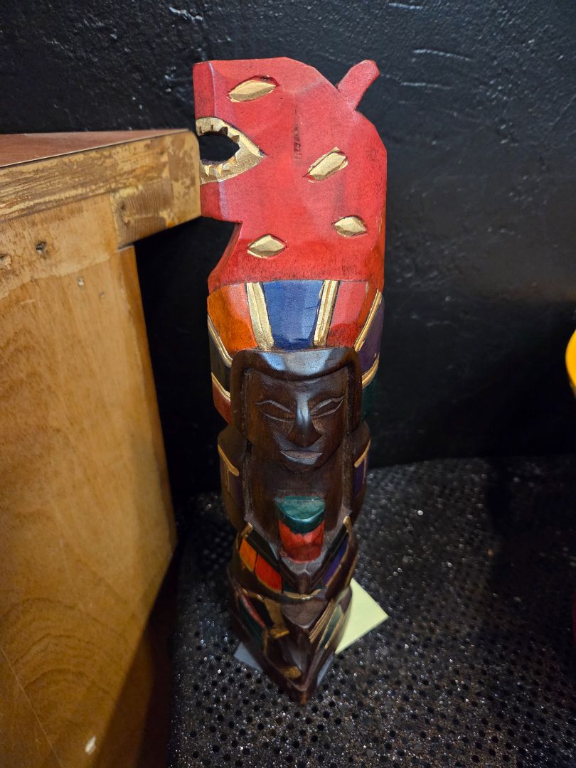 Hand Carved Wooden Totem Pole