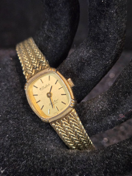 Vintage Dufonte Lucien Piccard Womens Watch Gold tone
