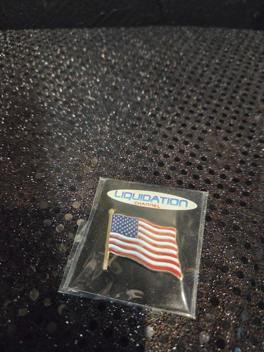 Liquidation Channel Waving Flag Pin