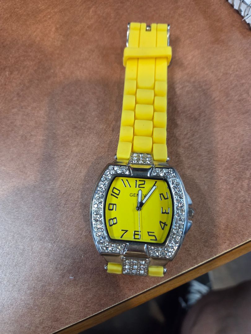 Geneva Rhinestone Yellow Band