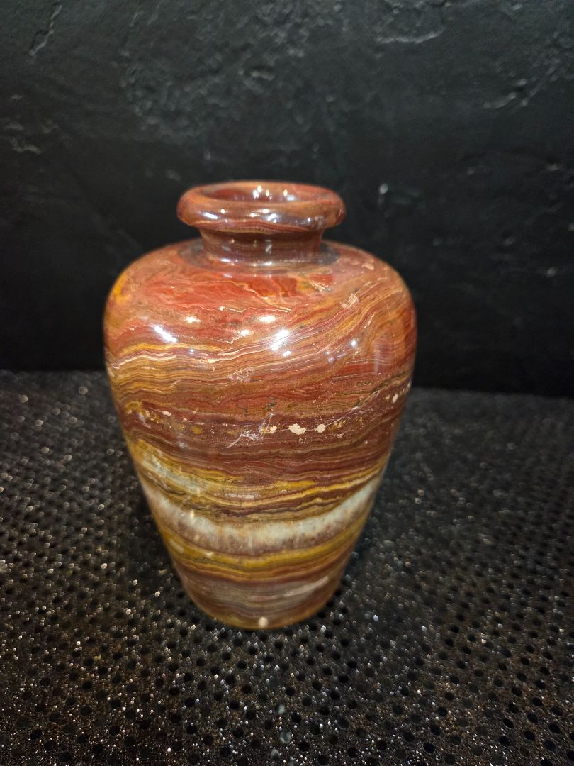 Polished Carved Marble Vase