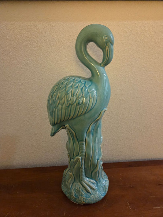 Turquoise Ceramic Flamingo