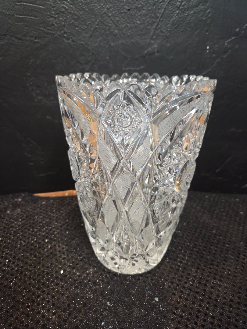 Vintage Bohemian Lead Crystal Vase