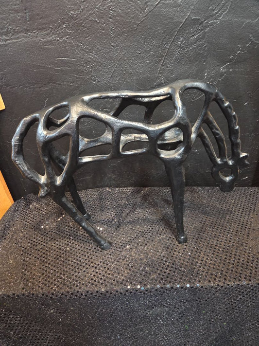 Abstract Black Metal Horse