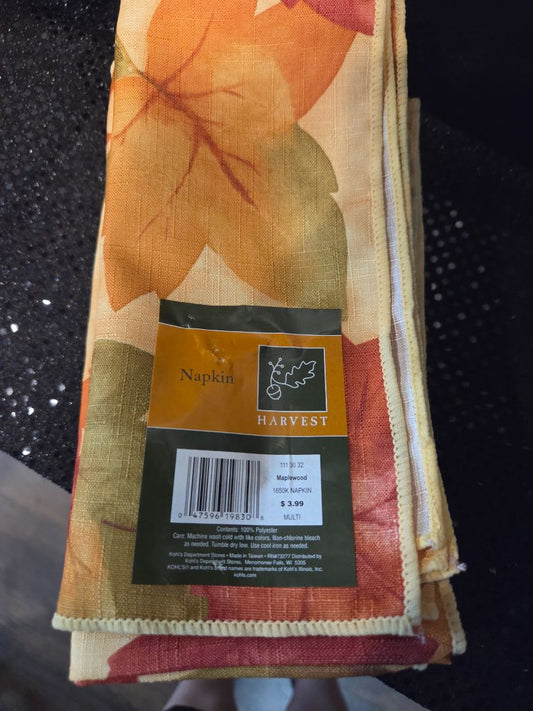 Harvest set of 12 Cloth Napkins