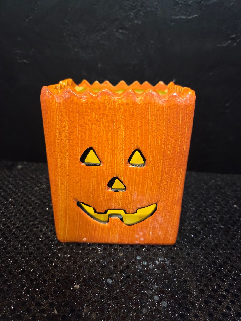 Halloween Pumpkin Candle Holder