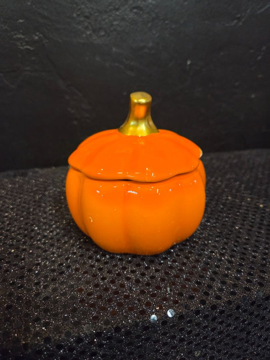 Ceramic Pumpkin Covered Dish