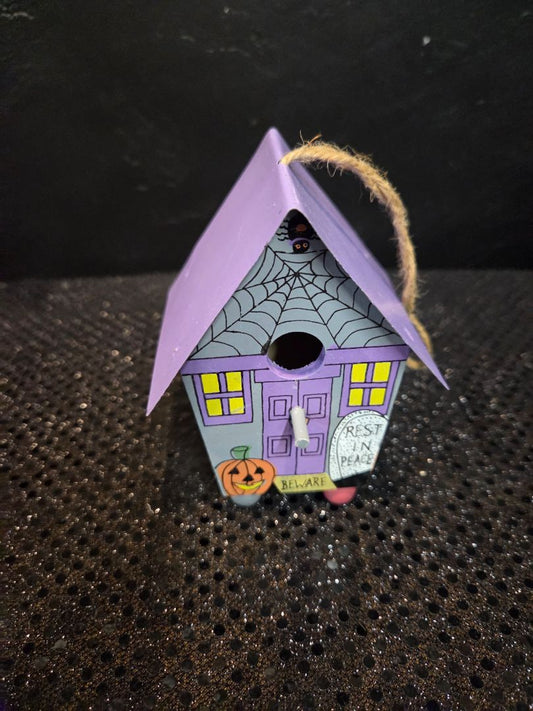 Vintage Halloween Decor Ornament Bird House