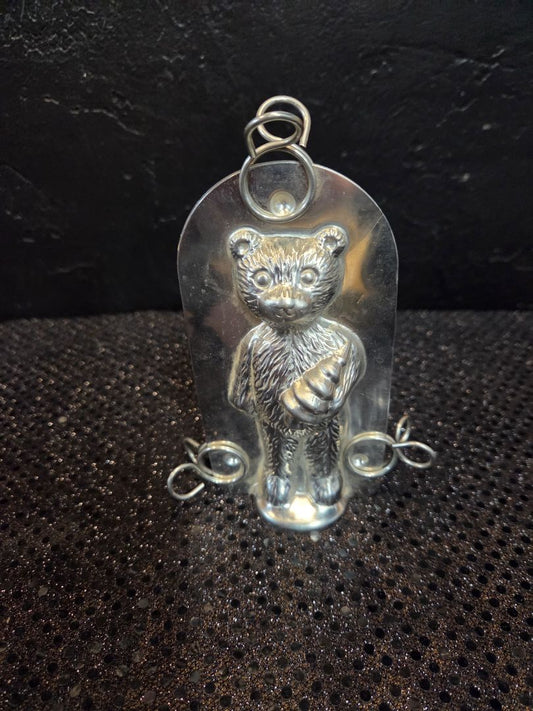 Vintage Teddy Bear Holding a Christmas Tree Chocolate Candy Mold