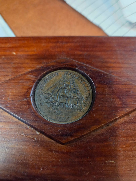 US Frigate Constellation 1797 Coin in a plaque