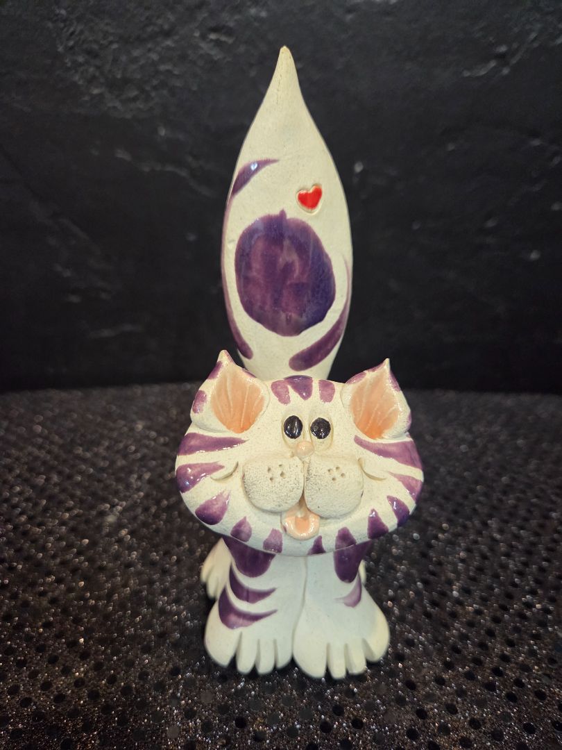 Clay Cat Hand Sculpted