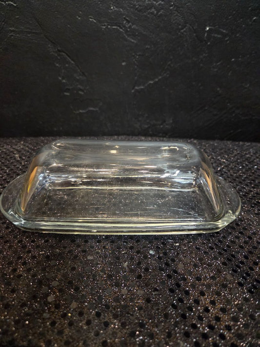 Clear Glass Butter Dish