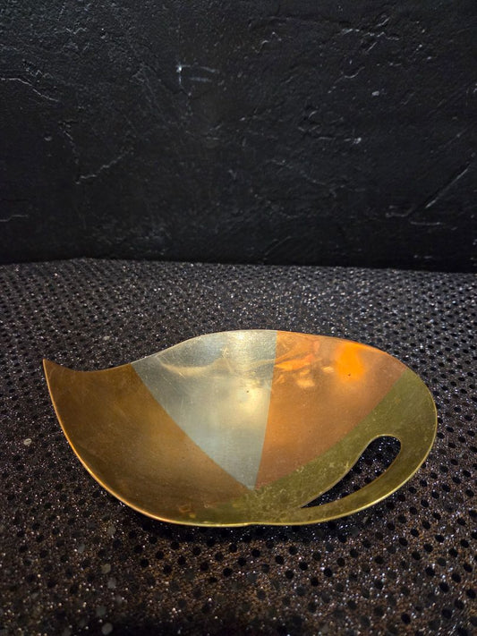 Vintage Los Castillo Metales Casados Mixed Metal Trinket Dish