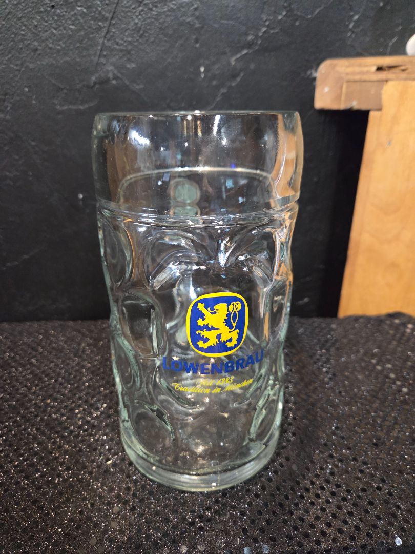 Lowenbrau Dimple Glass Mug
