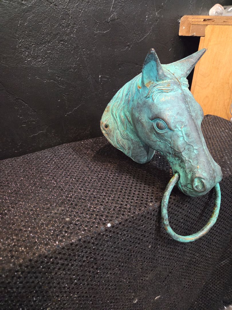 Cast Iron Horse Head Door Knocker Wall Mount