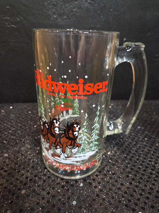 Vintage 1980 Budweiser Mug Clydesdale Horses