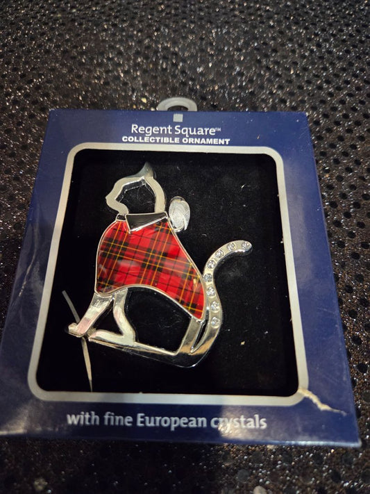 Harvey Lewis Cat Silhouette Christmas Ornament
