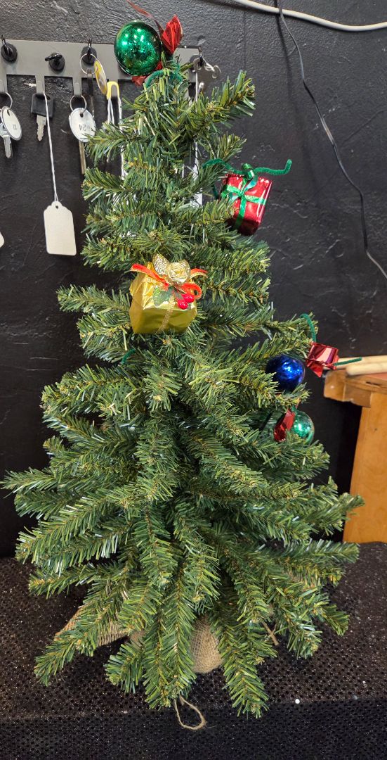 Christmas Tree with Burlap Base