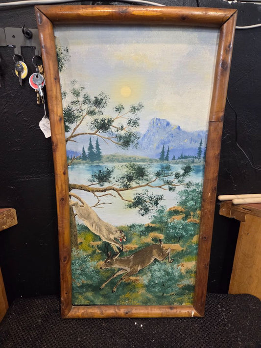 Artisan-Signed Chas Smith Mountain Lion and a Buck