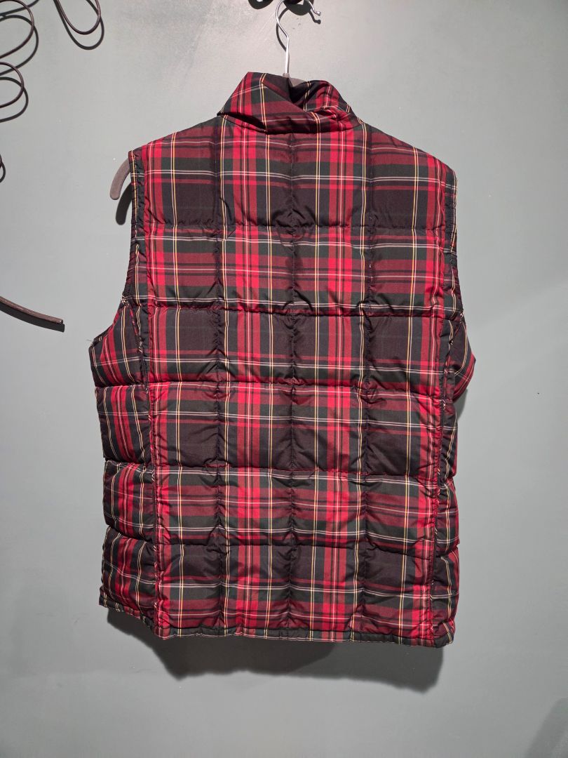 Eddie Bauer Womens Puffer Vest Red Plaid (sz M)