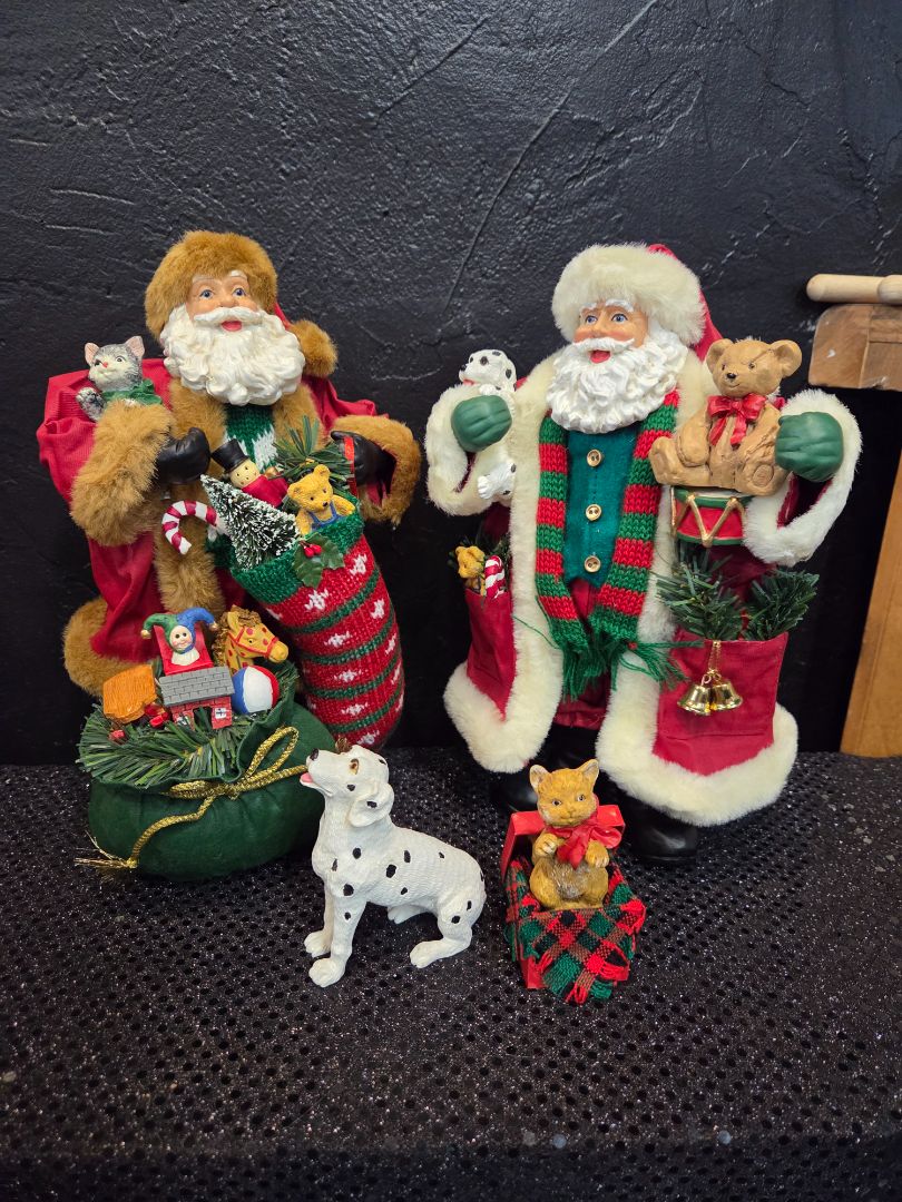 Kirkland Signature Fabric Mache Santa's