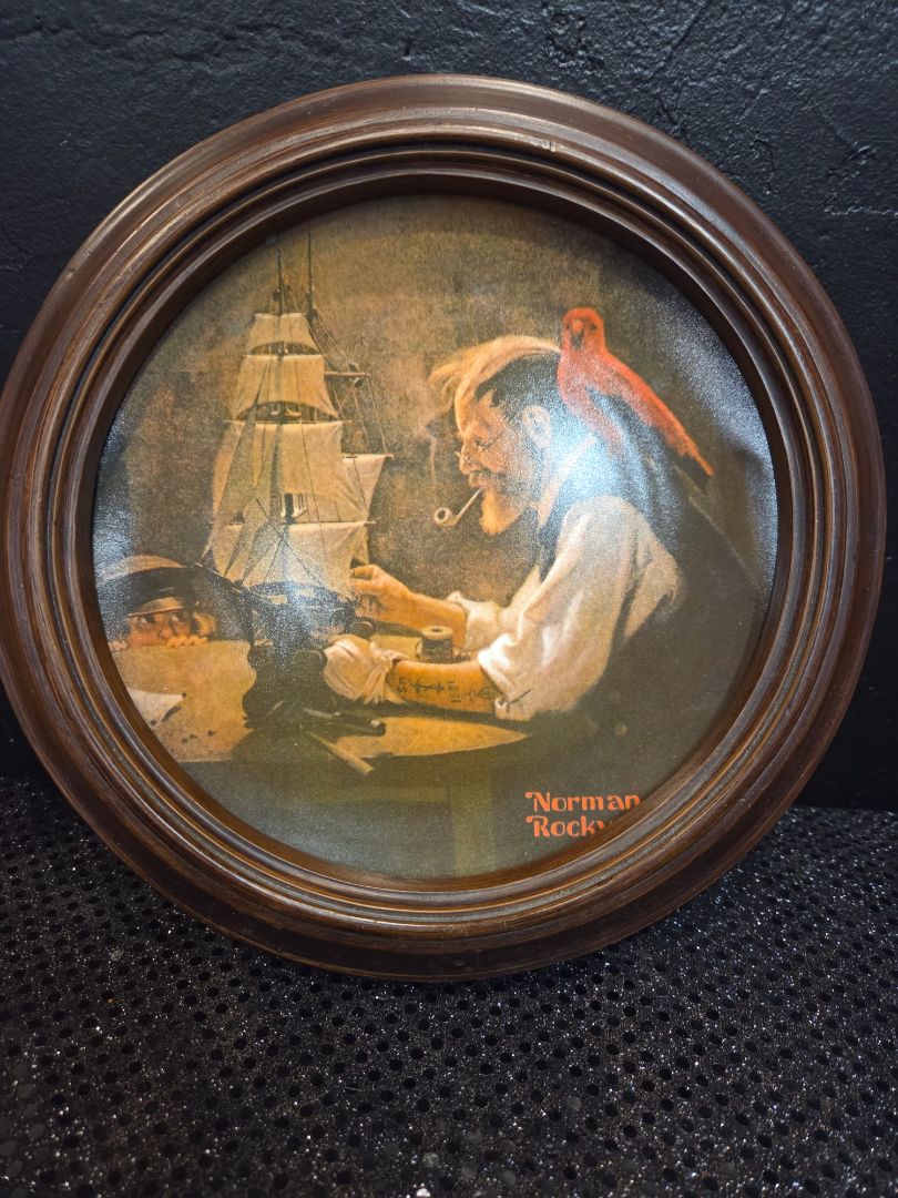 1980 Knowles Collector Plate in wood frame